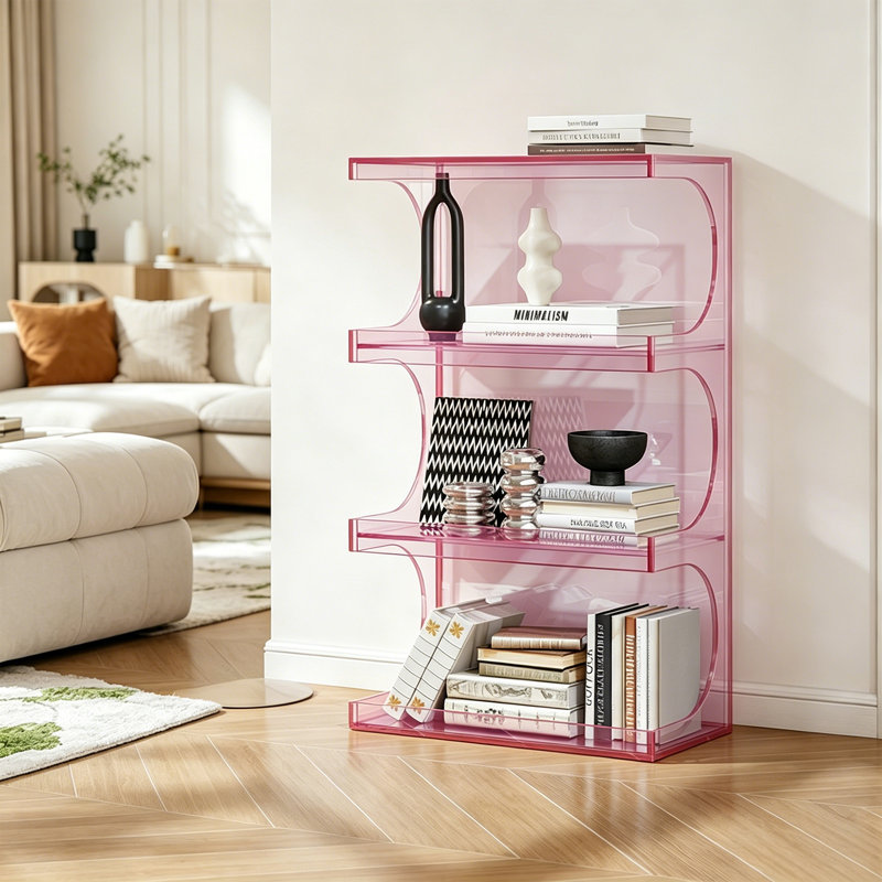 Support de présentation Wave Wave, 39.37" H x 23.62" W x 11.81" D, Pink