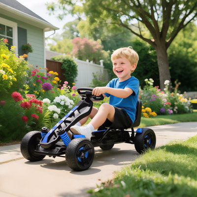 AIYAPLAY Pedal Go Kart with Freewheel System Brake for Kids Ages 3-6