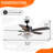 Gysklys 52'' Ceiling Fan with Light Kit