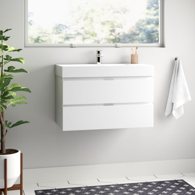 Royka 35.75'' Single Bathroom Vanity with Acrylic Top