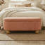 Banc de rangement moderne ovale avec pieds sphériques pour le hall d'entrée et le salon-960187725