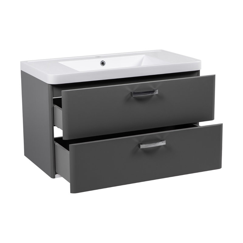 Ensemble de meuble-lavabo mural avec lavabo Jakkele-W_Modern, Gris mat