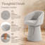 Ensemble de 3 tabourets de bar rembourrés Everly Modern avec dossier incurvé-850427655-850427677