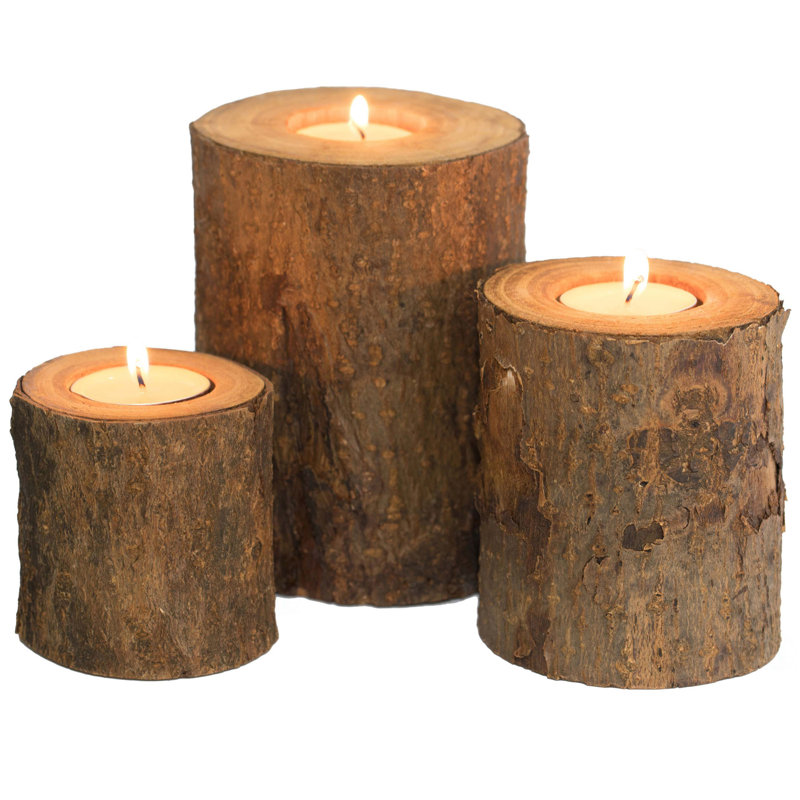 Wood Tabletop Votive Holder