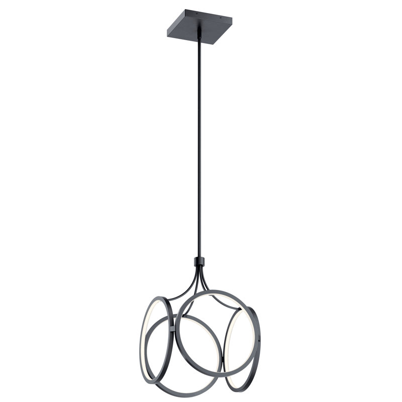 Nikiki 1 - Light LED Pendant, 58" H x 14" W x 14" D, Matte Black