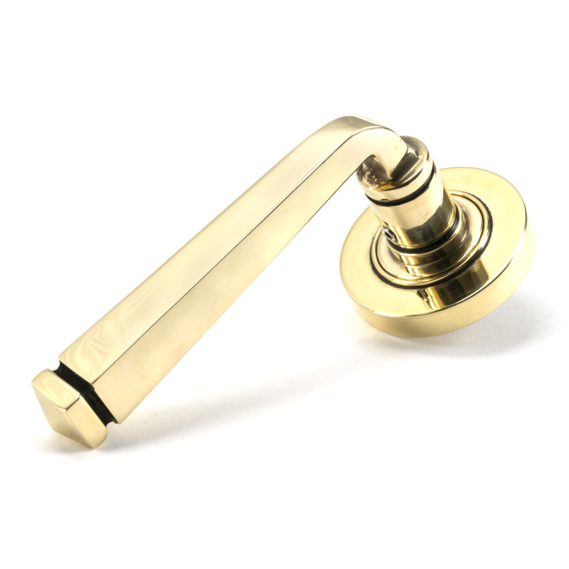 Avon Latch Right Hand Door Handle, Aged Brass