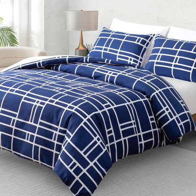 Microfiber Brick Duvet Cover Set