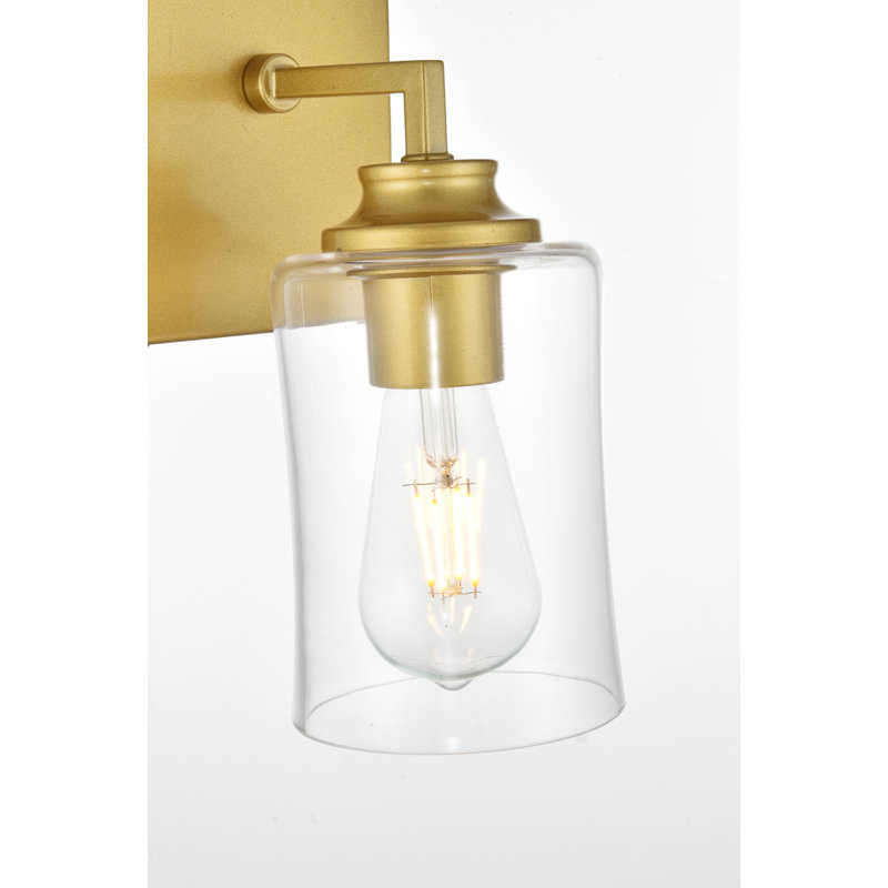 Applique de salle de bain à intensité variable Telluride, Laiton, Une lumière, H 9 po x l 5 po x P 5 po