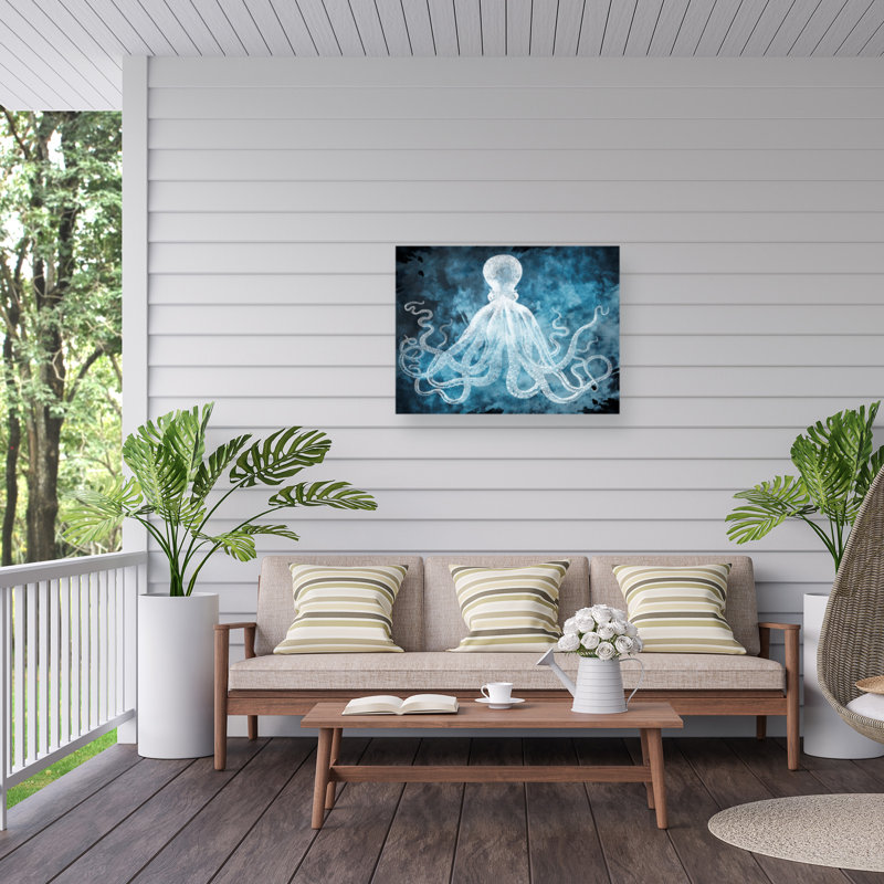 Toile pour l'extérieur Marcus Jules Underwater Octopus, H 14 po x l 19 po