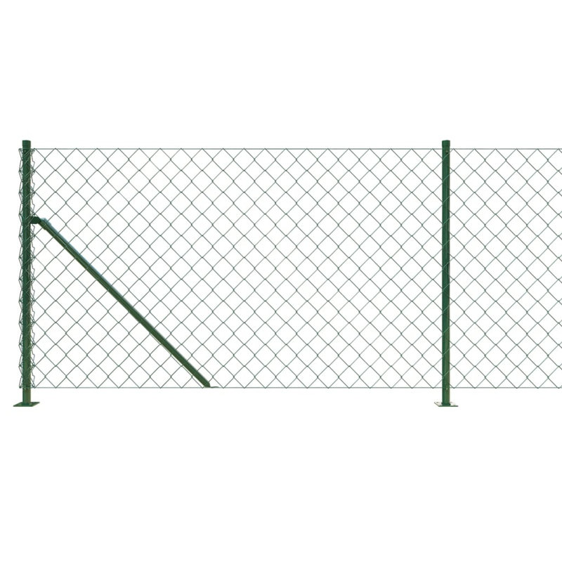 Metal Wire/Mesh Fence, Green, 80cm H x 2500cm W