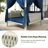 57.5" Outdoor Patio Daybed With Curtains-405734862
