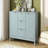 Entryway Cabinet with Wave Design - 3 Adjustable Shelves-1668024693