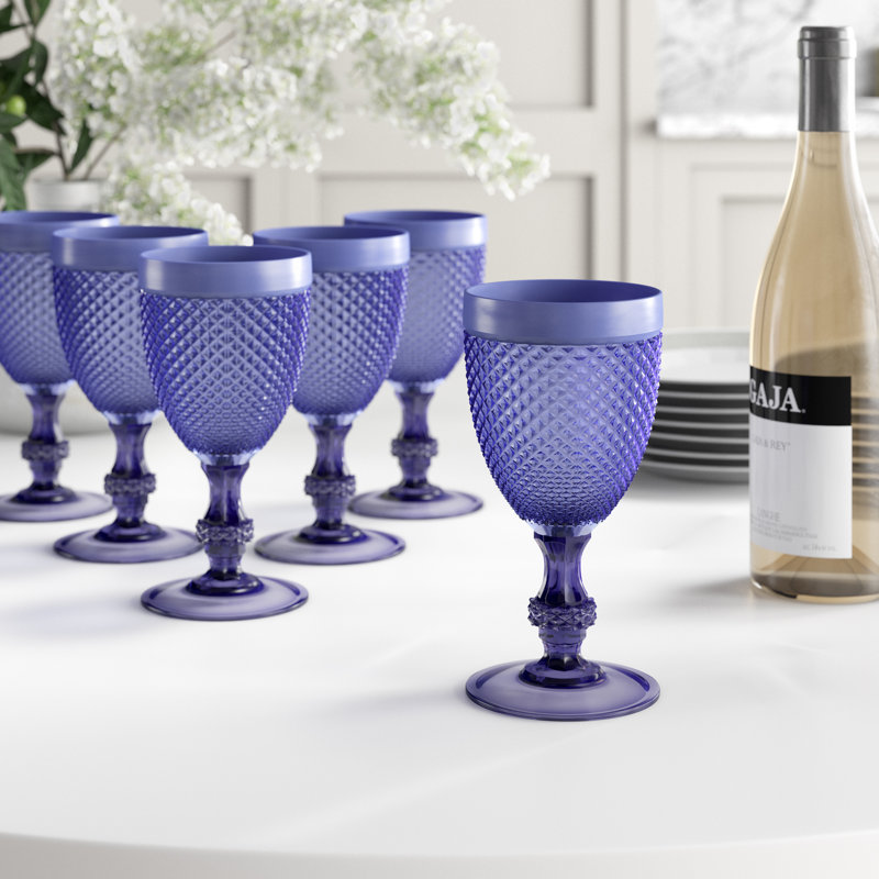 Diamond 390ml Goblet Set, Blue