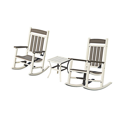 Outdoor Rocking Chairs Set Of 3