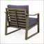 Fauteuil club en bois d'acacia SAMWELL avec coussins résistants à l'eau pour un confort et un style extérieurs