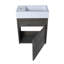 Meuble-lavabo mural simple avec plateau en résine Anwon-658094743