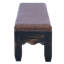 Banc rembourré en bois sculpté et cuir