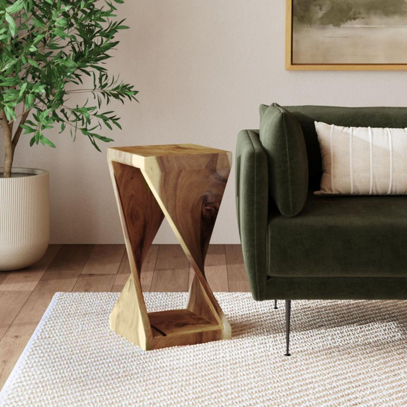 Cinderford Solid Wood End Table, Brown