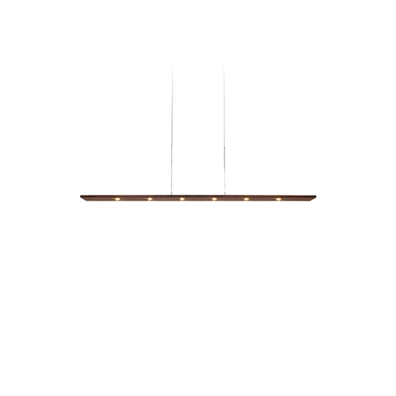 Vix 82" Dimmable LED Pendant, Walnut, 2700K