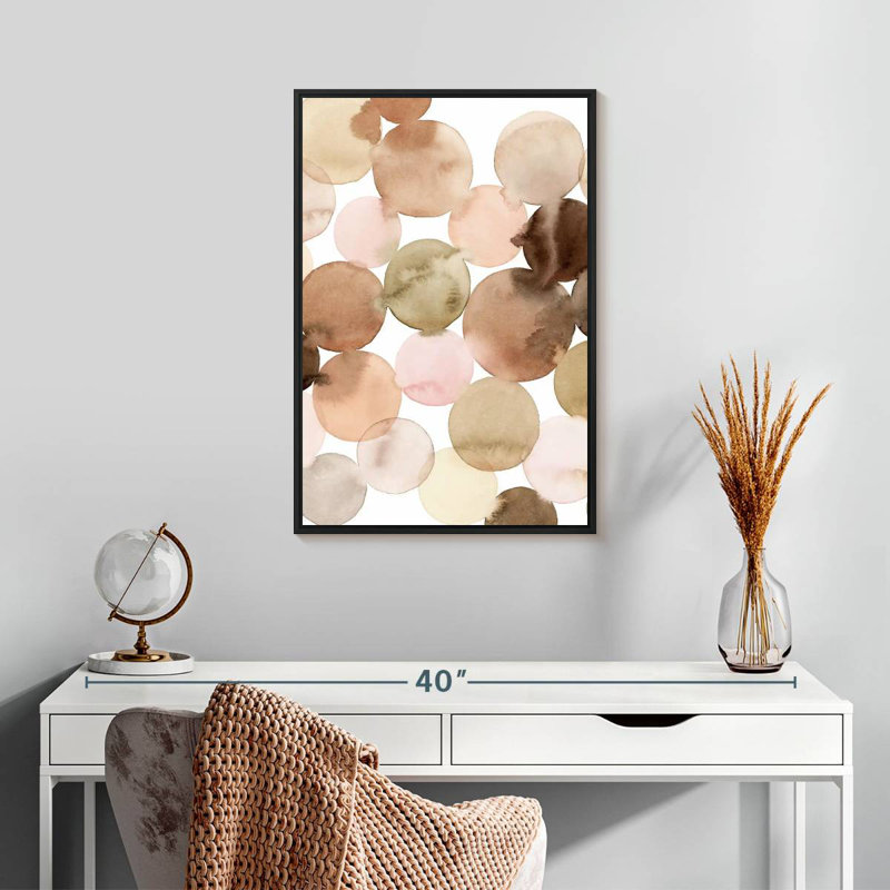 Argile mouchetée II, Cadre flottant noir, 17 po x 25 po