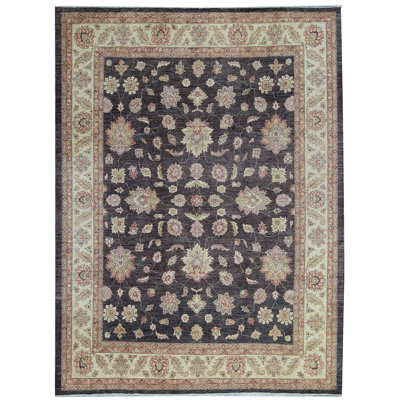 Hand-Knotted High-Quality Blue and Beige Area Rug
