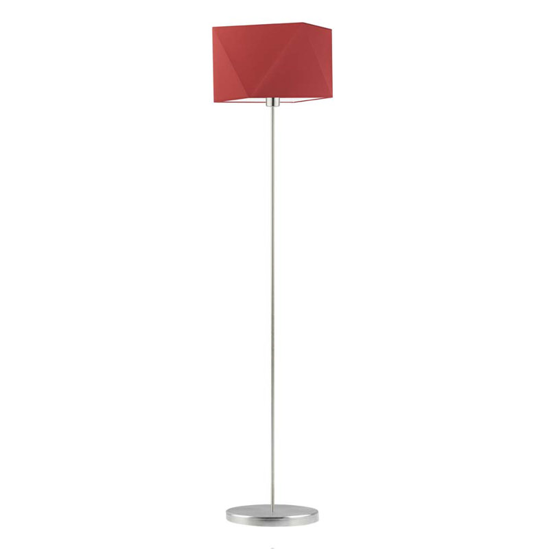 Ayanle 160cm Traditional Floor Lamp, Brushed Steel, Red