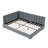 Full Size Upholstered Tufted Bed Frame, Sofa Bed Frame With Comfortable Backrest And Armrests, Full Size Bed For Bedroom, Living Room,Velvet-Gray(81''*60''*29.5'')-1465071841