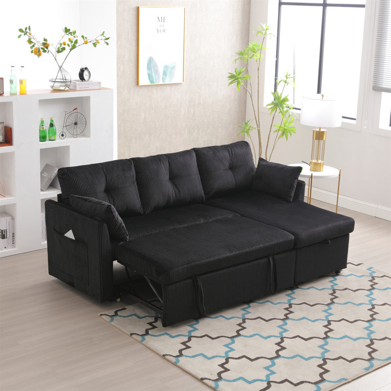 Canapé modulaire 2 pièces Landon, Black Velvet