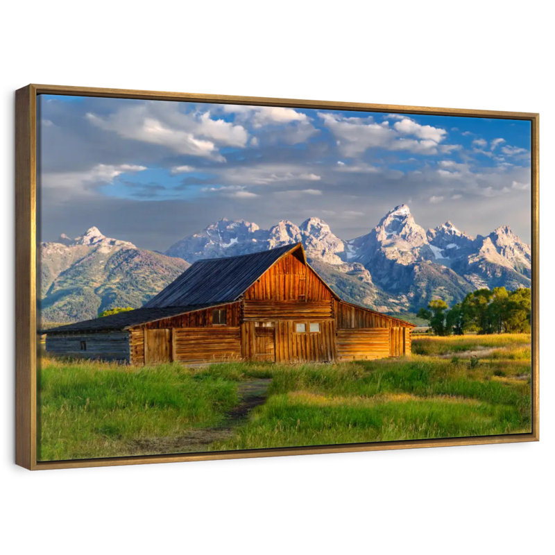 Parc national de Grand Teton, Wyoming, Cadre flottant doré, 43 po x 29 po