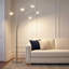 Lampe sur pied à DEL arquée moderne à 5 branches en nickel 74 po avec têtes métalliques rotatives Orion-119009268