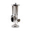 Ensemble d'outils de bar décoratifs avec support pour la décoration intérieure - Accessoires élégants de bar à cocktail pour la salle à manger ou le comptoir de cuisine - Ensemble de 5, 13 po, argent-262724869