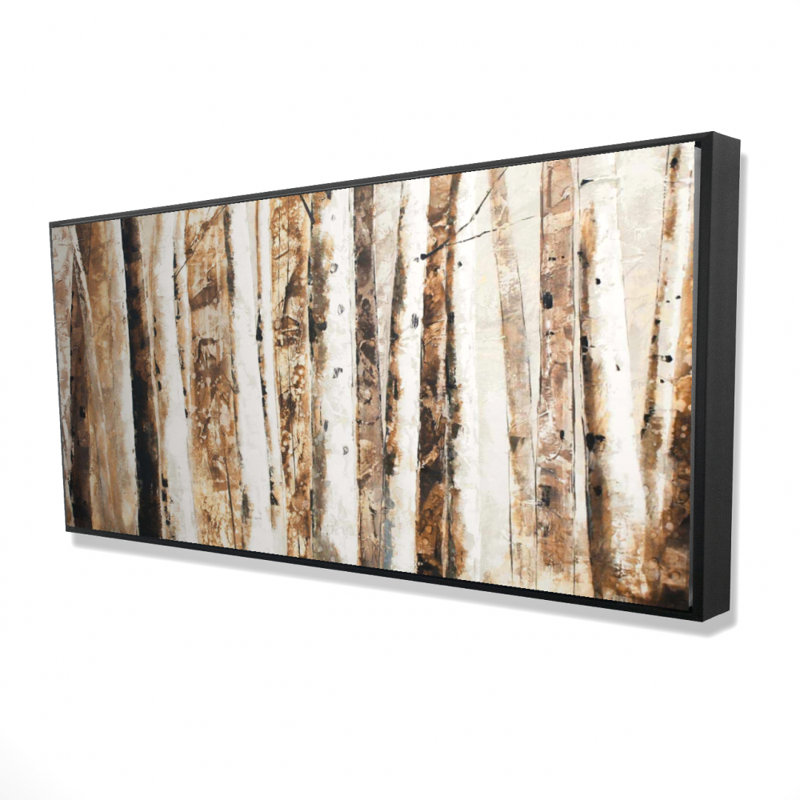 Trees of an asbtract forest - 24"x48" Framed canvas