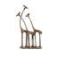Sculpture en aluminium girafe en aluminium avec finition bronze antique, H 18,9 po