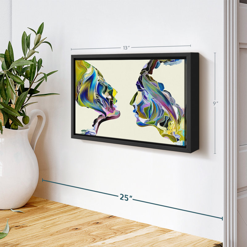 " Abstract Couple Canvas Print ", 9" H x 13" W