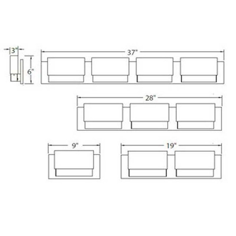 Glacier Steel Flush Mounted Sconce