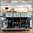 53 Inch Large Kitchen Island with Drop Leaf, Power Outlet, and Rolling Cart on 5 Wheels for Enhanced Storage and Mobility-2138524462