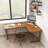 Brown L-Shaped Solid Wood Desks-108183842-108183840