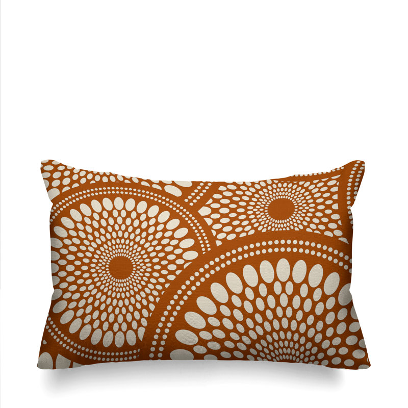Penn Outdoor Reversible Throw Pillow, Burnt Orange