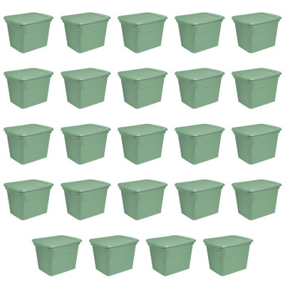 Sterilite Plastic Stackable Storage Tote Container Bin