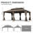 22 pi. L 14 pi. D Pavillon de jardin en acier galvanisé avec double toit-112516444-112516446