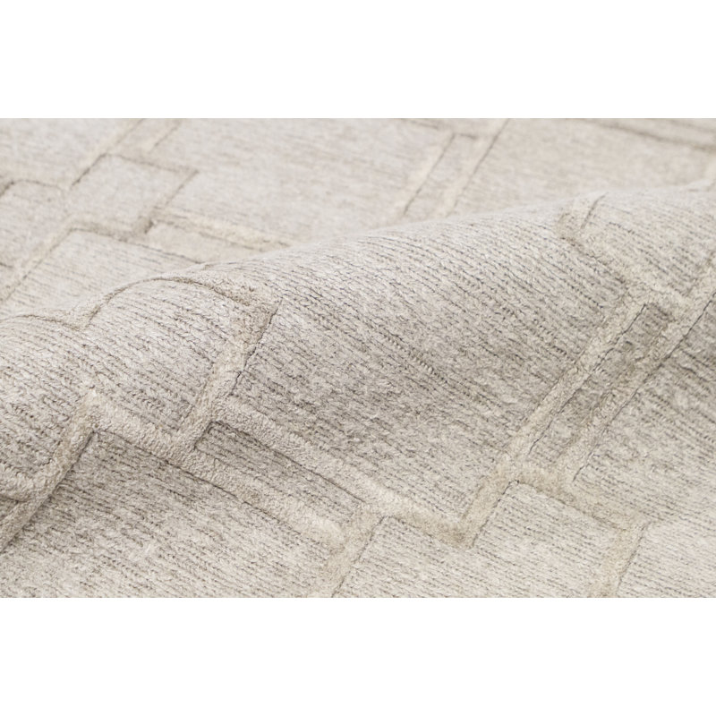 Hand Woven Linen Geometric Area Rug