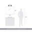 Meuble-lavabo 2 lumières Lesniak en laiton moderne-272756329