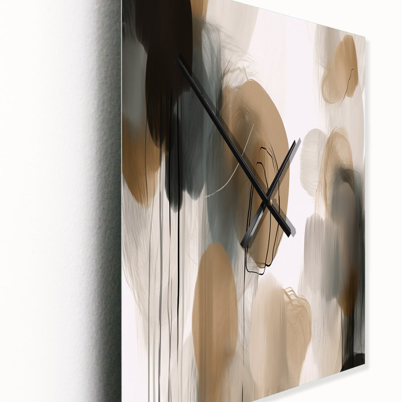Jalexi - Horloge murale abstraite surdimensionnée, H 32 po x l 24 po x P 1 po