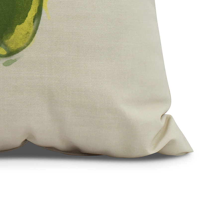 Housse et insert de coussin carré Farmers Market, Vert, 16 po x 1 po