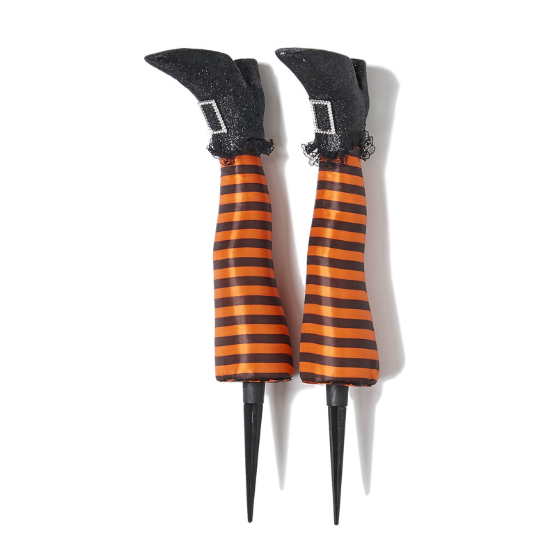18" Halloween Pair of Witch Legs Garden Stake