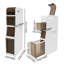 Armoire de rangement mince avec tiroirs et poubelle