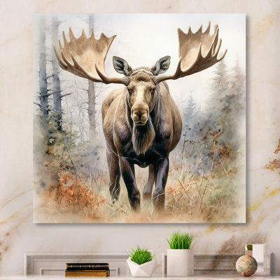 Moose Serenity II - Animals Canvas Art Print