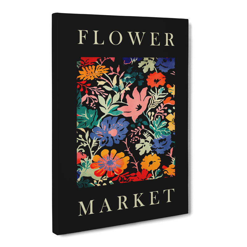 XMKTMKT-131 Black Collection Flower Market Exhibition No.3 - Wrapped Canvas