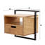 David 1 Drawer Bedside Table