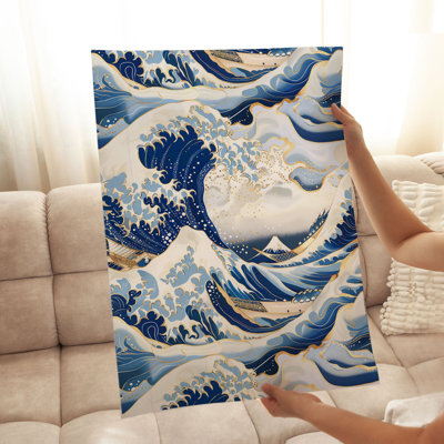«Beach and Coastal Japanese Kanagawa Wave I», reproduction d'art non encadrée